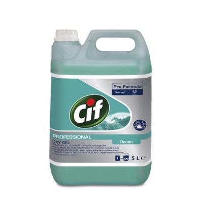 Általános tisztító- és fertőtlenítőszer, 5 l, CIF "Professional Oxy-Gel", óceán